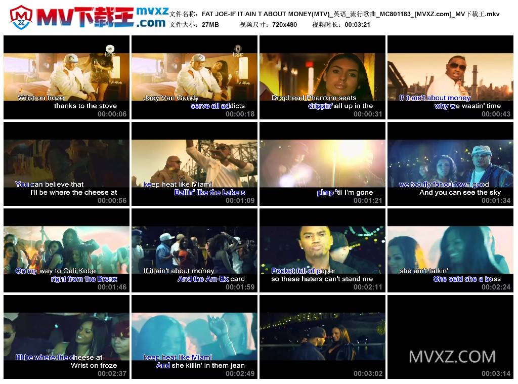FAT JOE-IF IT AIN T ABOUT MONEY(MTV)_英语_流行歌曲_MC801183